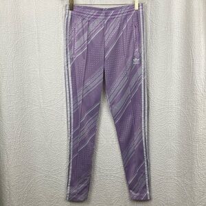 Adidas Women’s Purple & White Greek Geo Print Track Pants sz Small